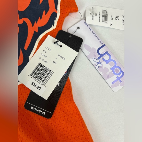 Touch by Alyssa Mulino Bears Top Size Small Orange / Blue NWT - Picture 5 of 11